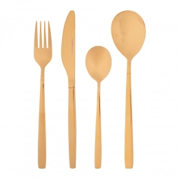 Noble Pure Gold 24 pcs cutlery set in flock box