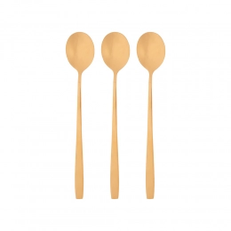 Noble Pure Gold set of 3 coctail spoons on blister