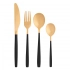 Noble Gold Black cutlery set of 24 pcs in flock box Noble Gold Black cutlery set of 24 pcs in flock box