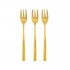 Набор вилок для торта Gold Dream из 3 штук в золотистом цвете на блистере. Набор вилок для торта Gold Dream из 3 штук в золотистом цвете на блистере.