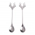 Set of 2 decorative spoons in a color box, dec. silver reindeer Set of 2 decorative spoons in a color box, dec. silver reindeer