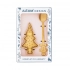 Tea set - golden infuser and golden teaspoon. dec. with a Christmas tree/Gingerbread Man Tea set - golden infuser and golden teaspoon. dec. with a Christmas tree/Gingerbread Man