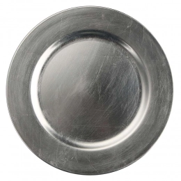 Plate charger, diameter 33 cm, silver