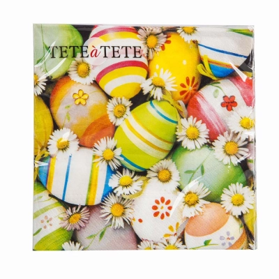 
                                            Napkins Daisies among eggs
                                            