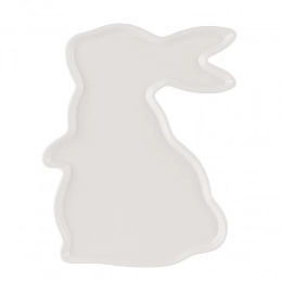 Hare dish 23x17x1,5 cm cream porcelain