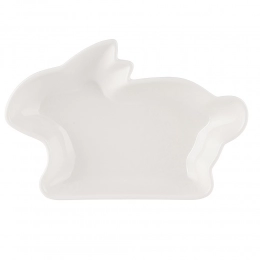 Hare dish 17,5x12x2,5 cm cream porcelain