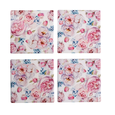
                                            Scarlett set of 4 ceramic coasters 10x10 cm BZ
                                            