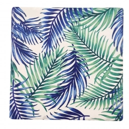 Botanical set of 4 ceramic mug coasters 10,8X10,8X0,7CM