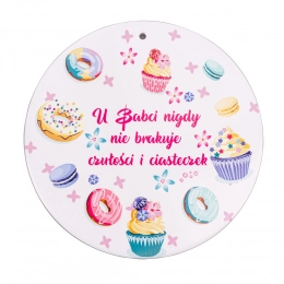 Ceramic pan coaster 20 cm dec. Sweet love