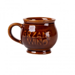 mug 0,3L with handle and grape inscription