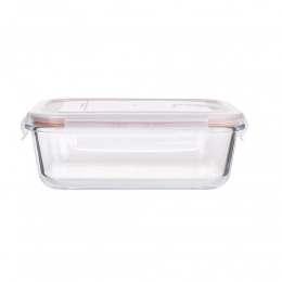 1.0L RECT. GLASS FOOD CONTAINER WITH VENTED LID