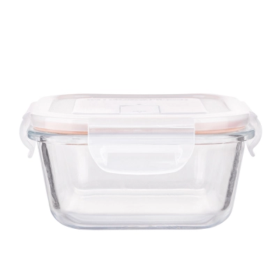 
                                            450ML SQUARE GLASS FOOD CONTAINER WITH VENTED LID
                                            