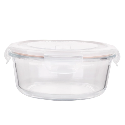 
                                            ROUND GLASS FOOD CONTAINER WITH VENTED LID 0,95 L; 18x8 cm
                                            