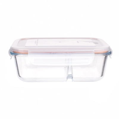 
                                            RECT.GLASS THREE COMPARTMENT FOOD CONTAINER WITH VENTED LID 23X17X8CM 1,5L
                                            