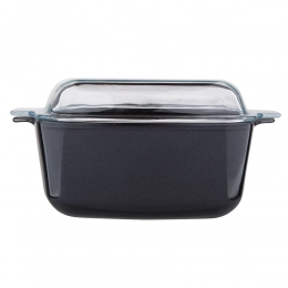 2.5l square casserole with cover