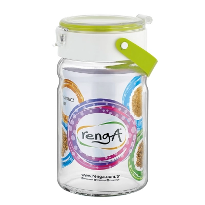 
                                                Glass jar with plastic lid 1,4l green
                                                