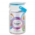 Glass jar with plastic lid 1,4l blue