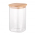 Square Borosilicate Container 1350ml with Bamboo Lid