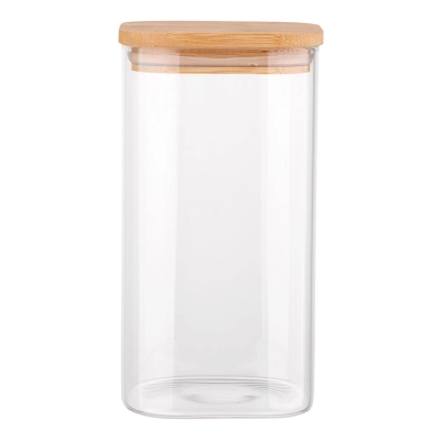 
                                            Square Borosilicate Container 1450ml with Bamboo Lid
                                            