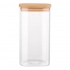 Square Borosilicate Container 1450ml with Bamboo Lid