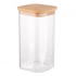 Square Borosilicate Container 1450ml with Bamboo Lid