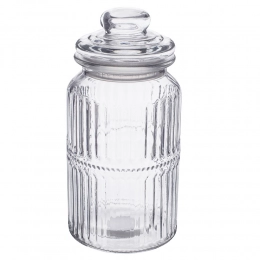 Glass Canister Jar with Glass Lid 1250ml