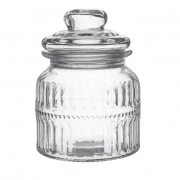 Glass Canister Jar with Glass Lid 650ml