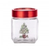 Classical Christmas jar with Christmas Tree dec. and red lid, 500ml Classical Christmas jar with Christmas Tree dec. and red lid, 500ml