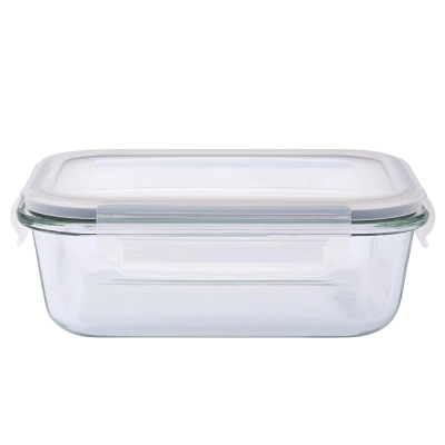 
                                            Rect.soda lime glass food container wtih pp lid 650 ml 17,6x13,1x6,4 cm
                                            