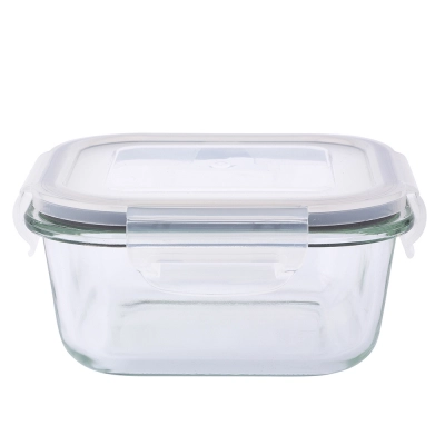 
                                            Square soda lime glass food container with pp lid 450 ml 13,6x13,6x6,5 cm
                                            