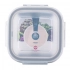 Square soda lime glass food container with pp lid 450 ml 13,6x13,6x6,5 cm Square soda lime glass food container with pp lid 450 ml 13,6x13,6x6,5 cm