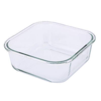 
                                            Square soda lime glass food container with pp lid 1,1 L 18,5x18,5x7,5 cm
                                            