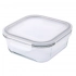 Square soda lime glass food container with pp lid 1,1 L 18,5x18,5x7,5 cm Square soda lime glass food container with pp lid 1,1 L 18,5x18,5x7,5 cm