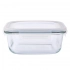 Square soda lime glass food container with pp lid 1,1 L 18,5x18,5x7,5 cm Square soda lime glass food container with pp lid 1,1 L 18,5x18,5x7,5 cm