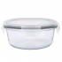 Round soda lime glass food container with pp lid 400 ml 13,5x6,3 cm Round soda lime glass food container with pp lid 400 ml 13,5x6,3 cm