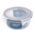 Round soda lime glass food container with pp lid 400 ml 13,5x6,3 cm Round soda lime glass food container with pp lid 400 ml 13,5x6,3 cm