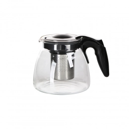 Black glass tea pot 900ML with filter
