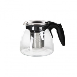 Black glass tea pot 900ML with filter