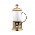 Glass French press in a steel basket, in gold color, 350 ml Glass French press in a steel basket, in gold color, 350 ml