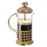 Glass French press in a steel basket, in gold color, 350 ml Glass French press in a steel basket, in gold color, 350 ml
