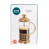 Glass French press in a steel basket, in gold color, 350 ml Glass French press in a steel basket, in gold color, 350 ml
