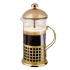 Glass French press in a steel basket, in gold color, 1000 ml Glass French press in a steel basket, in gold color, 1000 ml