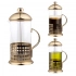 Glass French press in a steel basket, in gold color, 1000 ml Glass French press in a steel basket, in gold color, 1000 ml