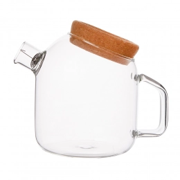 Borosilicate glass jug 800ml with cork cover