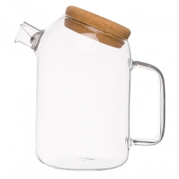 Borosilicate glass jug 1,1L with cork cover