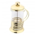 Glass French press in a steel basket, in gold color,1000 ml Glass French press in a steel basket, in gold color,1000 ml