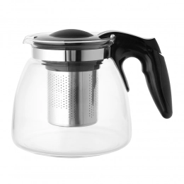 Black glass tea pot 900 ml with filter