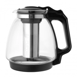 Black glass tea pot 2,2 L with filter