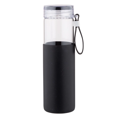
                                                Glass bottle in a silicone cover 500 ml black
                                                