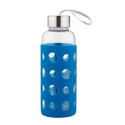 
                                                Glass bottle in a silicone cover 500 ml navy blue
                                                